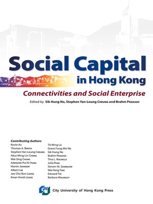cover image of Social Capital in Hong Kong-Connectivities and Social Enterprise
